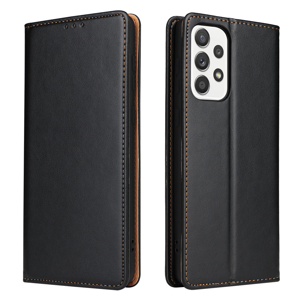 PU Leather Galaxy A73 Flip Case Wallet Stand Texture Deluxe