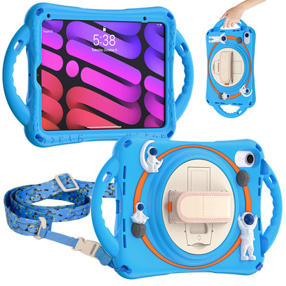 Spaceman iPad Mini 6 Case 360 Rotating Hand Strap Removable Shoulder Strap