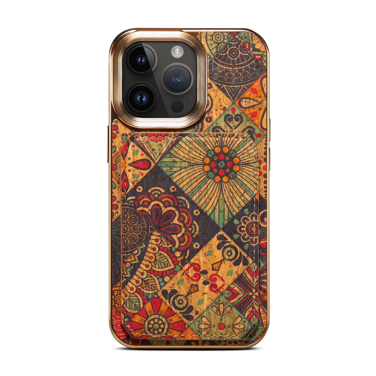 Moslem Flowers Wood iPhone 15 Pro Max Transformers Cover Verticle Horizontal Kickstand