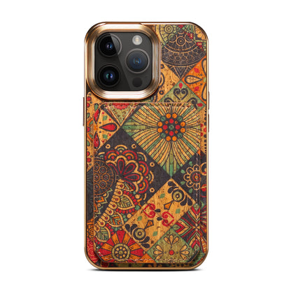 Moslem Flowers Wood iPhone 15 Pro Max Transformers Cover Verticle Horizontal Kickstand