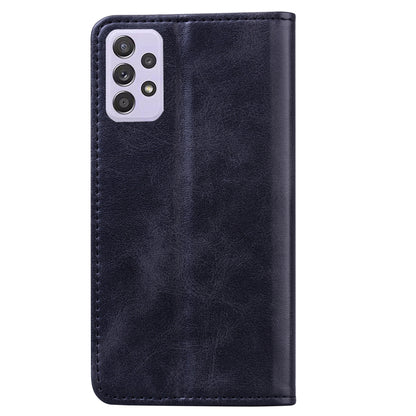 Business Stitching Galaxy A04e Leather Case Homochromatic Retro Wallet Stand