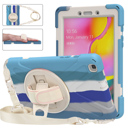 Pirate King Galaxy Tab A 8.0 (2019) Case 360 Rotating Stand Shoulder Strap