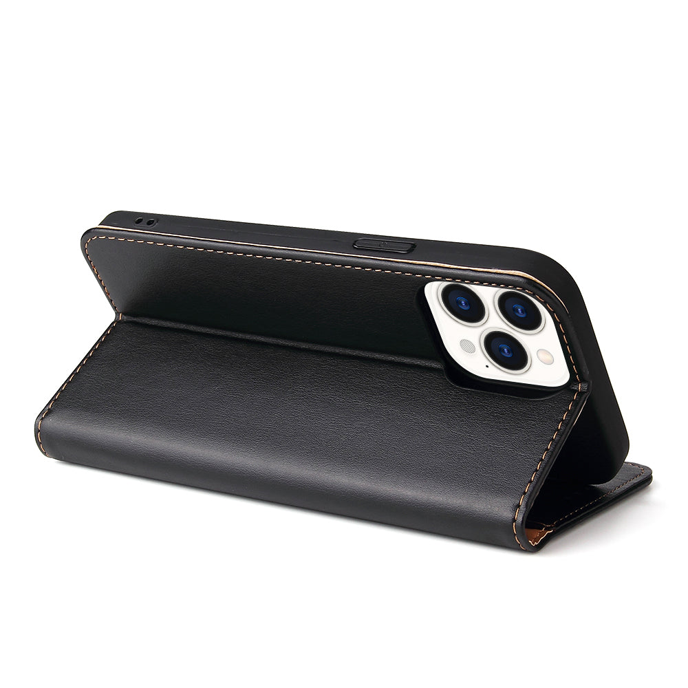 PU Leather iPhone 15 Pro Max Flip Case Wallet Stand Texture Deluxe