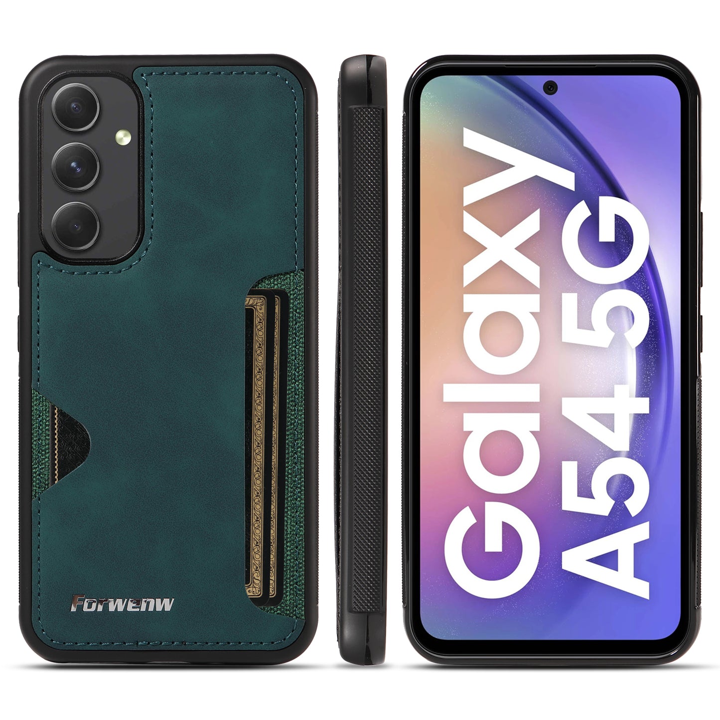 Insert Card Slot Galaxy A71 Leather Cover TPU Back Slim Shell