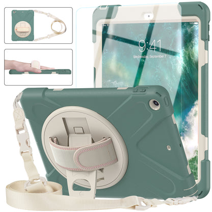 Pirate King iPad 5 Case 360 Rotating Stand with Hand Holder Shoulder Strap