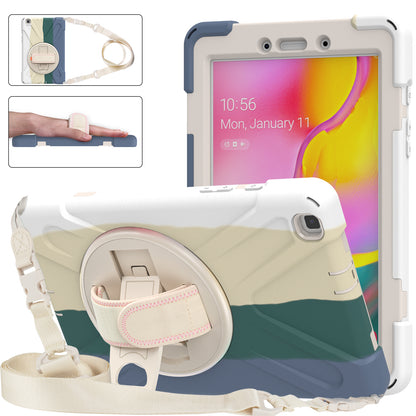 Pirate King Galaxy Tab A 8.0 (2019) Case 360 Rotating Stand Shoulder Strap