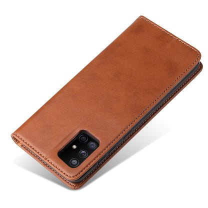 PU Leather Galaxy A51 Flip Case Wallet Stand Texture Deluxe