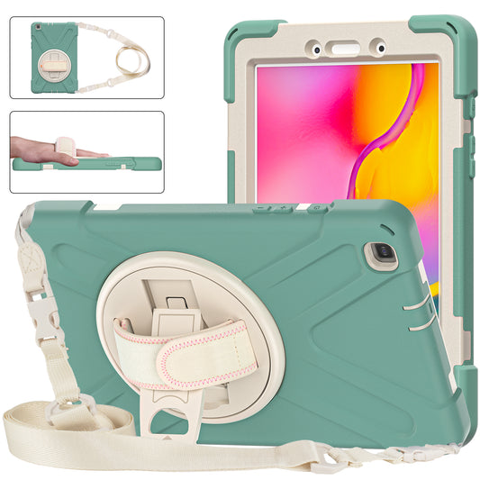 Pirate King Galaxy Tab A 8.0 (2019) Case 360 Rotating Stand Shoulder Strap