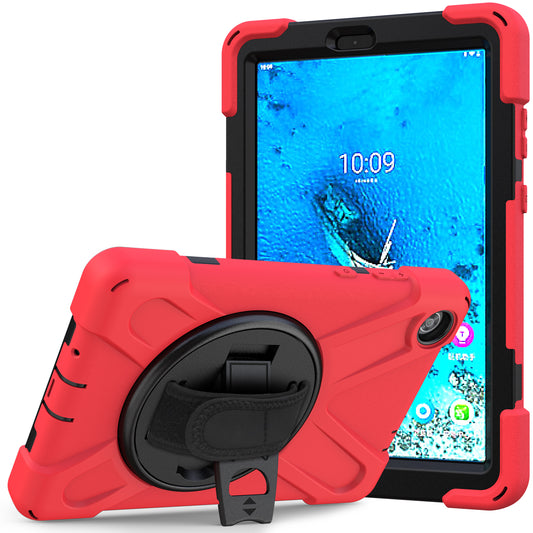 Pirate King Lenovo Tab M8 (2021) Case 360 Rotating Stand Shoulder Strap