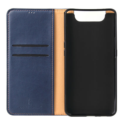 PU Leather Galaxy A80 Flip Case Wallet Stand Texture Deluxe