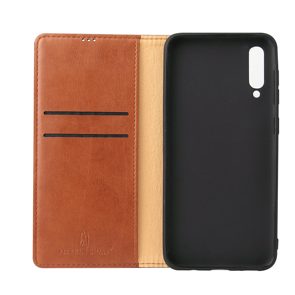 PU Leather Galaxy A50 Flip Case Wallet Stand Texture Deluxe