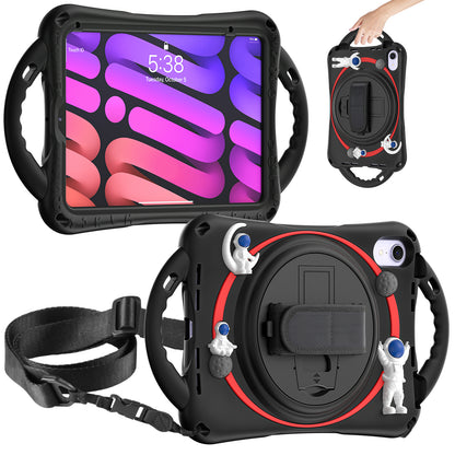 Spaceman iPad Mini 6 Case 360 Rotating Hand Strap Removable Shoulder Strap