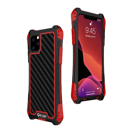 Amira Aluminum Apple iPhone 11 Pro Max Bumper Cover Zinc Alloy Carbon Fiber