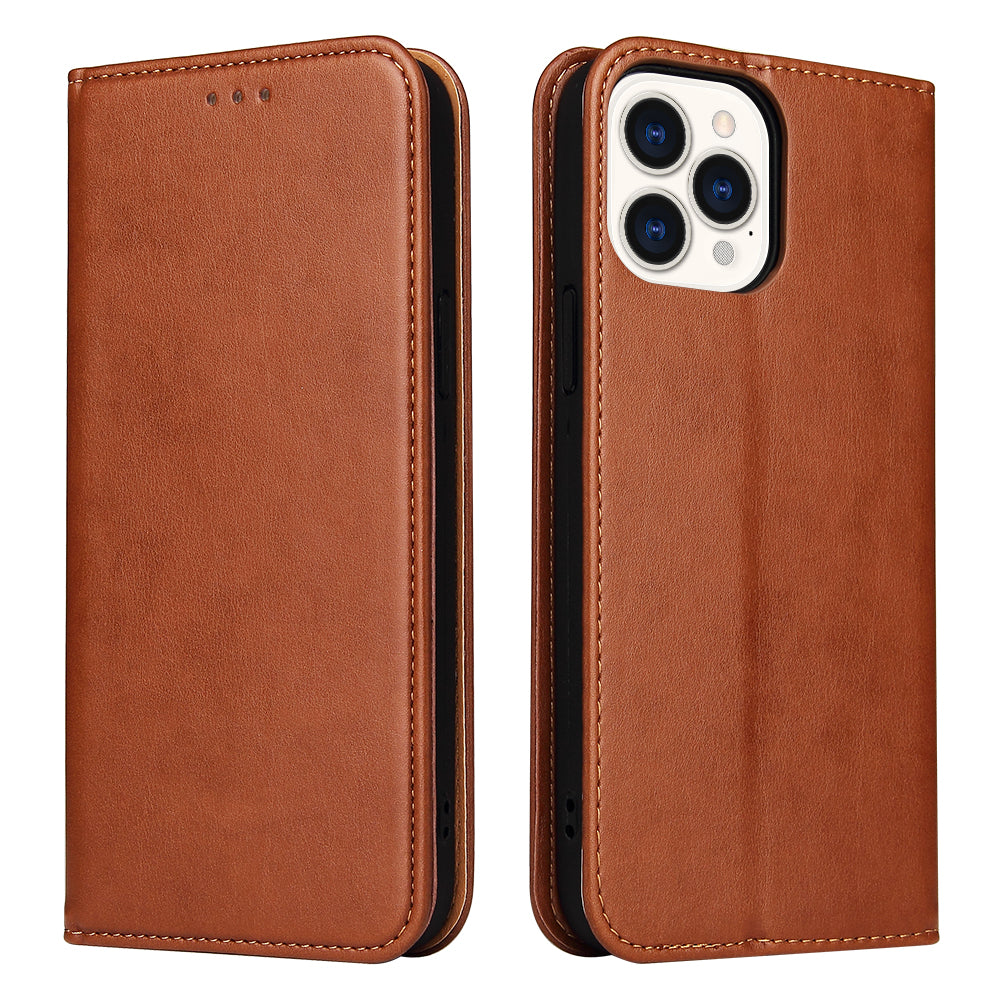 PU Leather iPhone 15 Pro Max Flip Case Wallet Stand Texture Deluxe