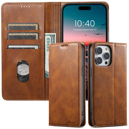 Magic Flip iPhone 13 Pro Leather Case RFID Anti-lost Wallet Stand Slim