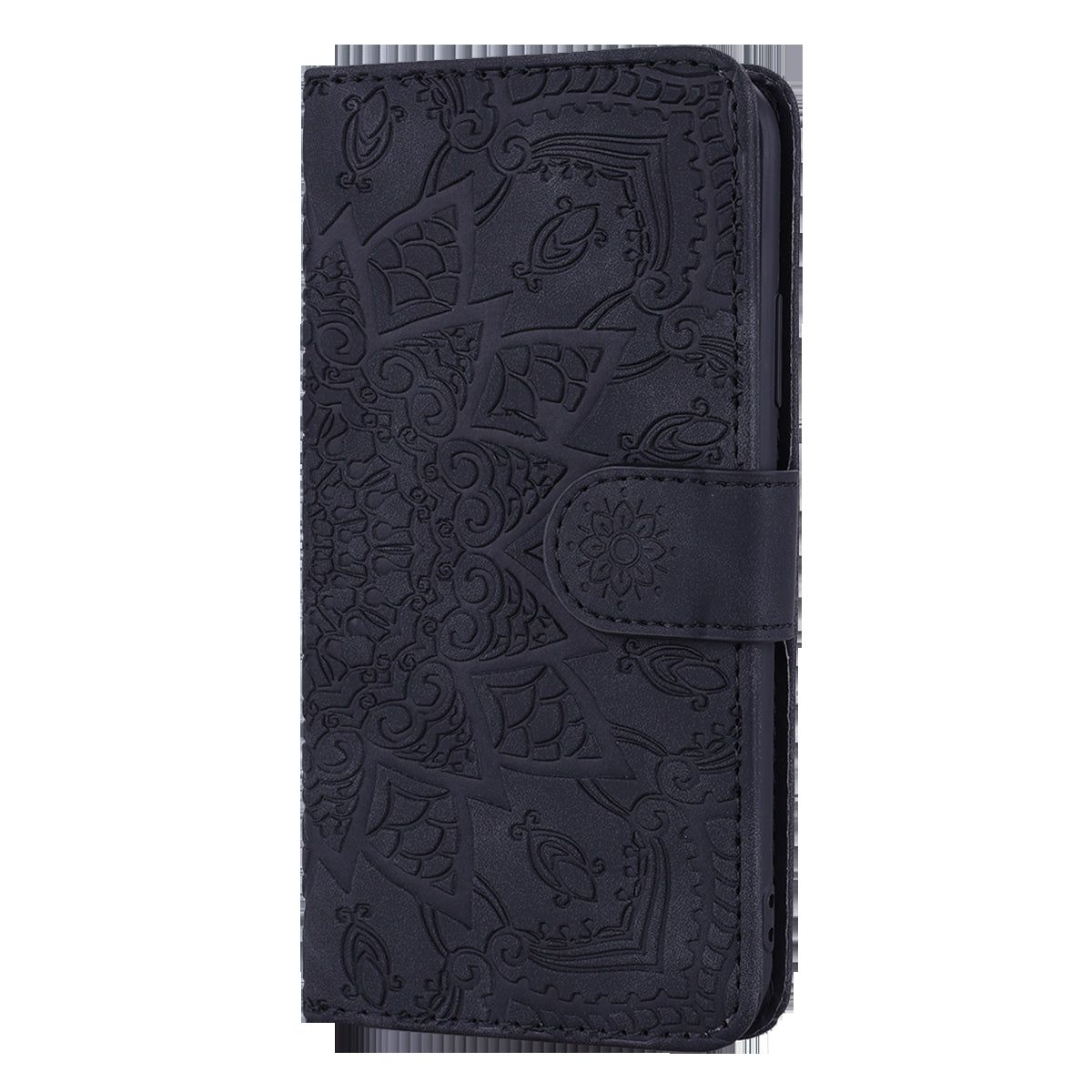 Double Hem Galaxy S20 Leather Case Embossing Sunflower Wallet Foldable Stand