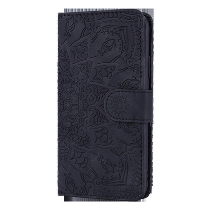 Double Hem Galaxy S20 Leather Case Embossing Sunflower Wallet Foldable Stand