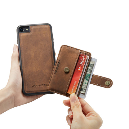 Magnetic Detachable Card Holder iPhone 8 Leather Cover RFID Back Kickstand