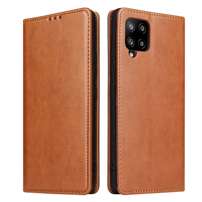 PU Leather Galaxy A42 Flip Case Wallet Stand Texture Deluxe