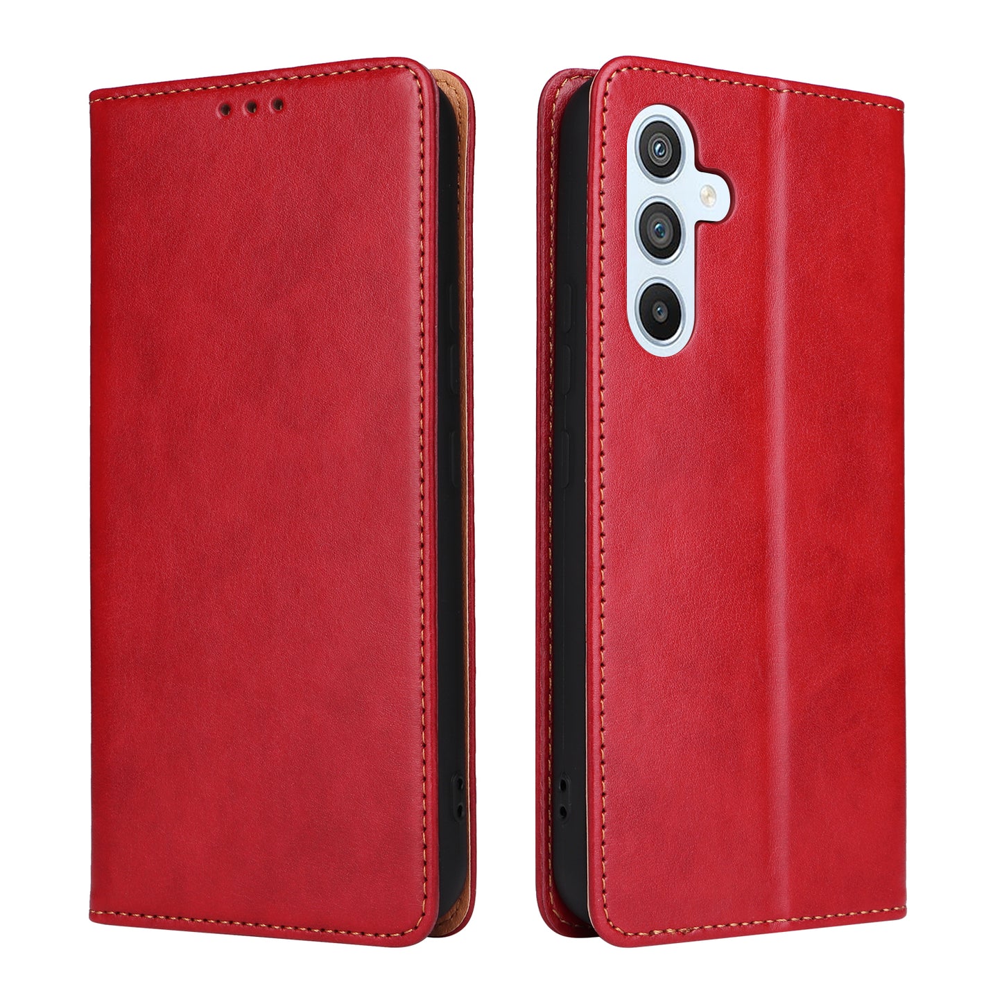 PU Leather Galaxy S23 FE Flip Case Wallet Stand Texture Deluxe