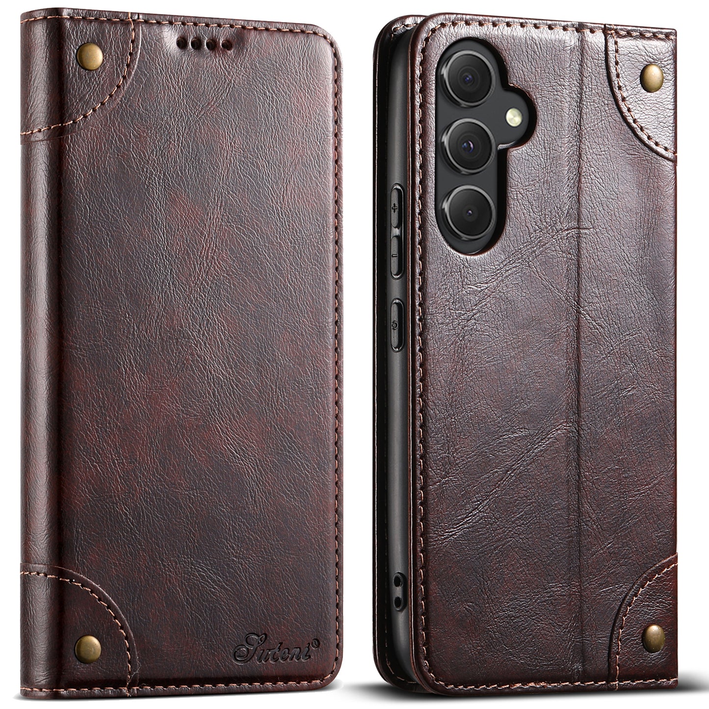 Baroque Galaxy A04e Leather Case Magtic Flip Wallet Stand Business RFID