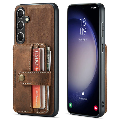 Magnetic Detachable Card Holder Galaxy S23 FE Leather Cover RFID Back Kickstand