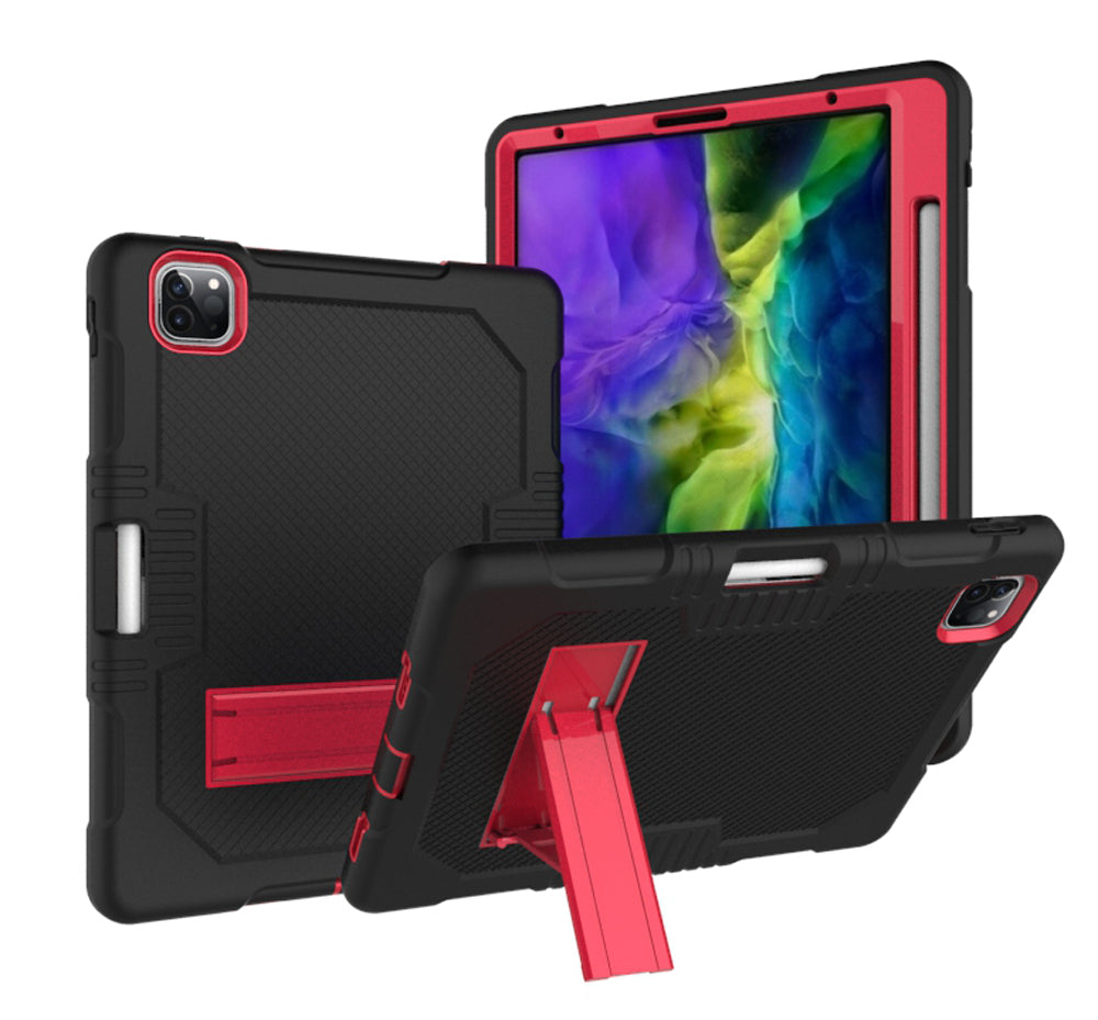 Hit Color iPad Pro 12.9 (2020) Shockproof Case Combo Silicone PC Rugged Stand