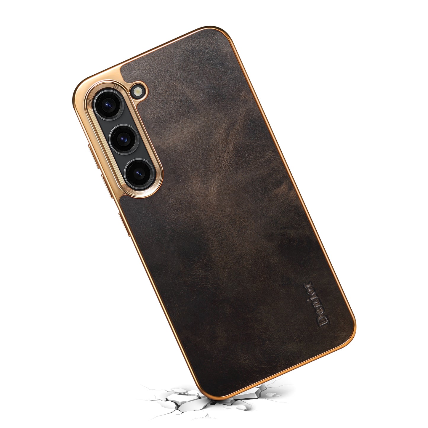  Leather Galaxy S23 Ultra Electroplated Cover 