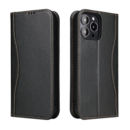 West Gun iPhone 14 Pro Max Genuine Leather Case Classical Wallet Stand