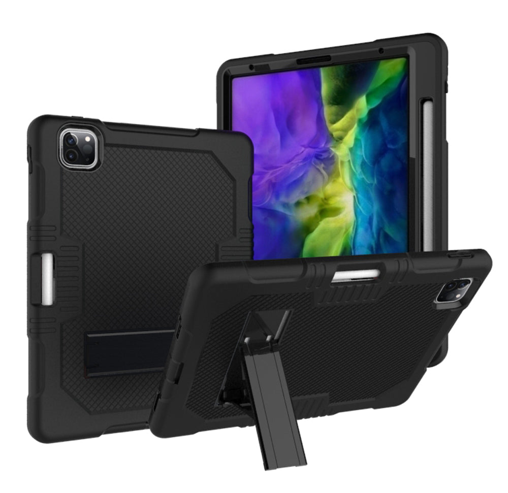 Hit Color iPad Pro 12.9 (2022) Shockproof Case Combo Silicone PC Rugged Stand