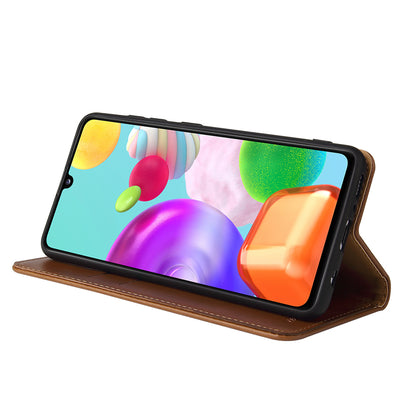 PU Leather Galaxy A41 Flip Case Wallet Stand Texture Deluxe