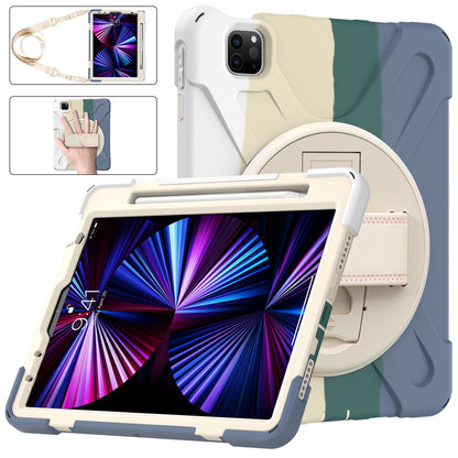 Pirate King iPad Pro 11 (2022) Case 360 Rotating Stand with Hand Holder Shoulder Strap