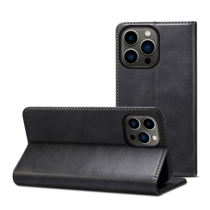 Simple Wallet iPhone 14 Pro Leather Case RFID Anti-lost Magtic Stand Business