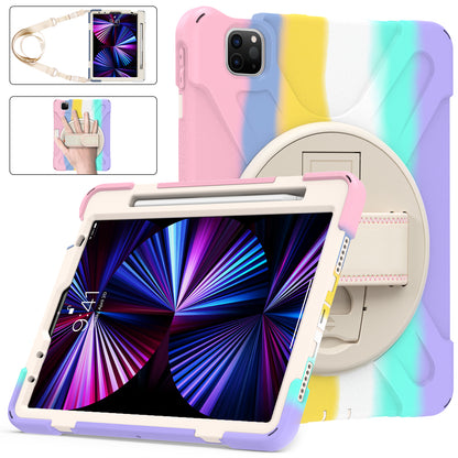 Pirate King iPad Pro 11 (2022) Case 360 Rotating Stand with Hand Holder Shoulder Strap