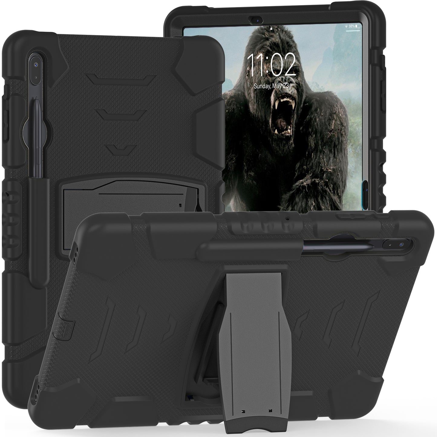 Gorilla King Kong Galaxy Tab S9 FE+ Case Full Body Triple Protection Folding Stand