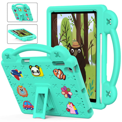 Berenstain Bear iPad 5 EVA Case Children's Cartoon Flat Kickstand DIY Hand Holder