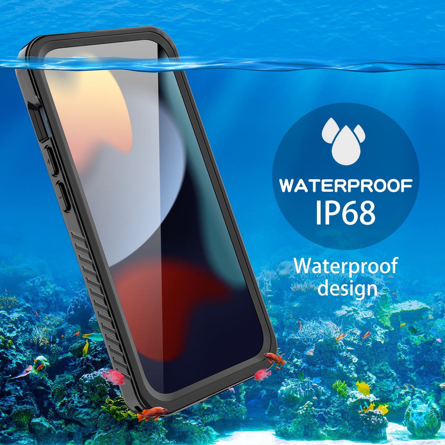 Twill Swimming IP68 iPhone 15 Pro Waterproof Case Bumper Combo Armor Protection