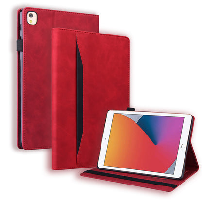 Business Stitching iPad 9 Leather Case Homochromatic Retro Wallet Stand