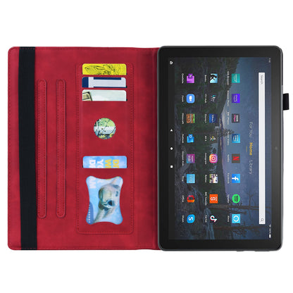 Business Stitching Kindle Fire HD8 Plus (2020) Leather Case Retro Wallet Stand