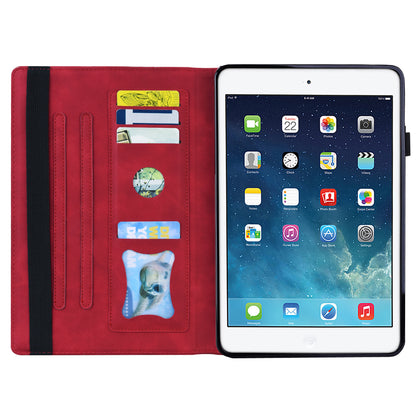 Business Stitching iPad 7 Leather Case Homochromatic Retro Wallet Stand