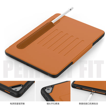 Smart Multiple iPad Air 2 Shockproof Case Leather Wallet Stand with Pencil Holder