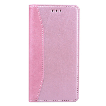 Business Stitching iPhone 12 Mini Leather Case Homochromatic Retro Wallet Stand