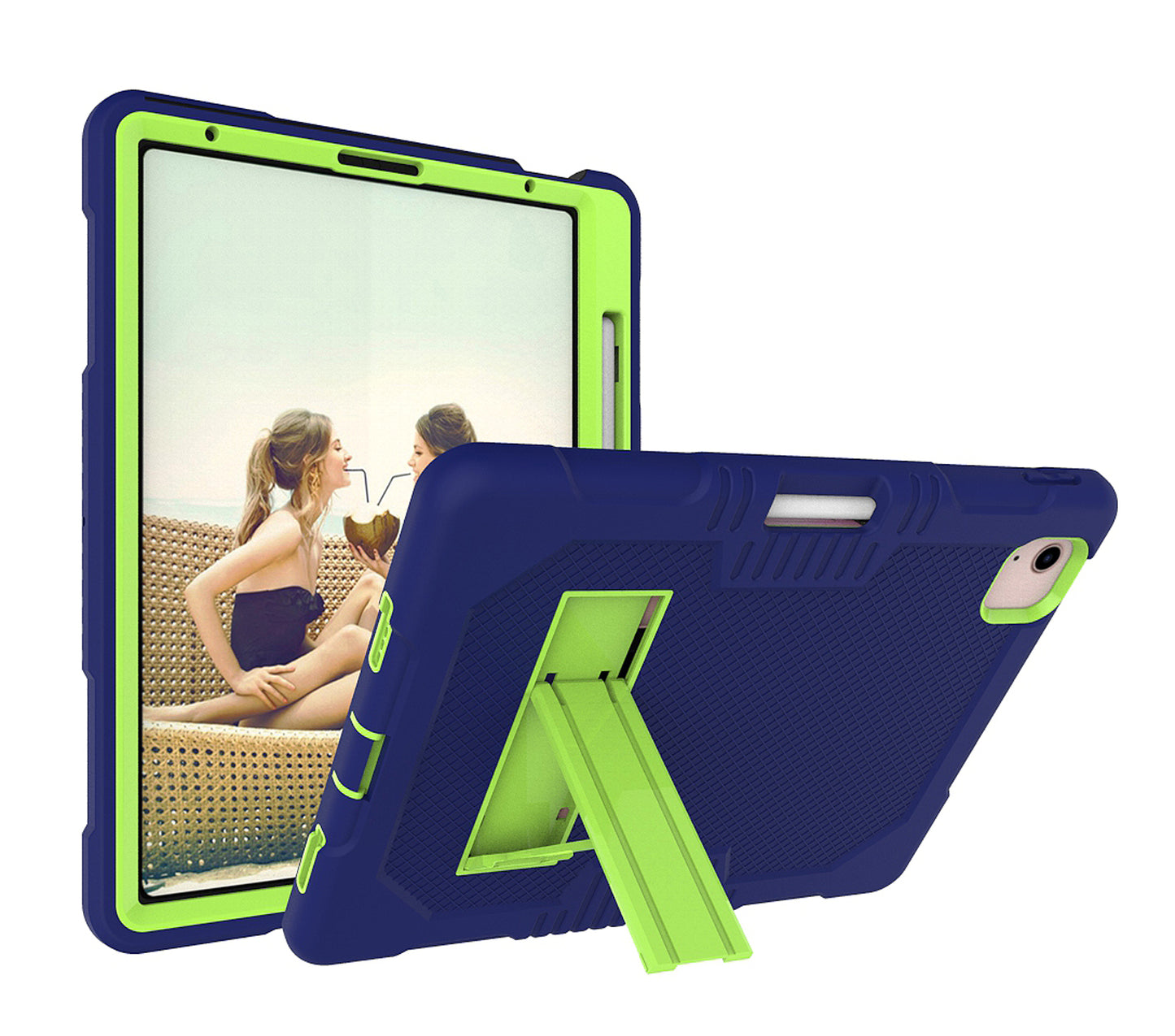 Hit Color iPad Air 4 Shockproof Case Combo Silicone PC Rugged Stand