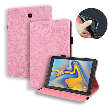 Double Hem Galaxy Tab A 8.4 (2020) Leather Case Embossing Sunflower Wallet Foldable Stand