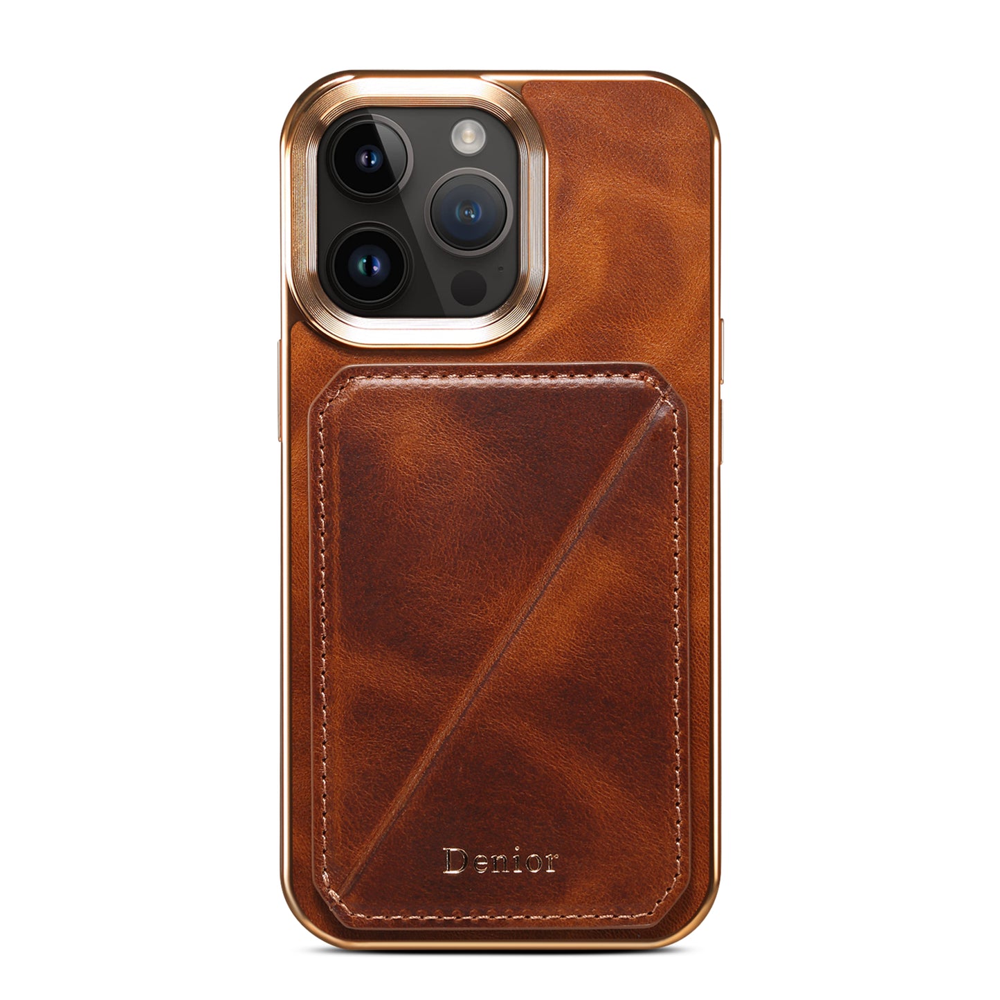 Waxed Cowhide Leather iPhone 15 Plus Transformers Cover Verticle Horizontal Kickstand