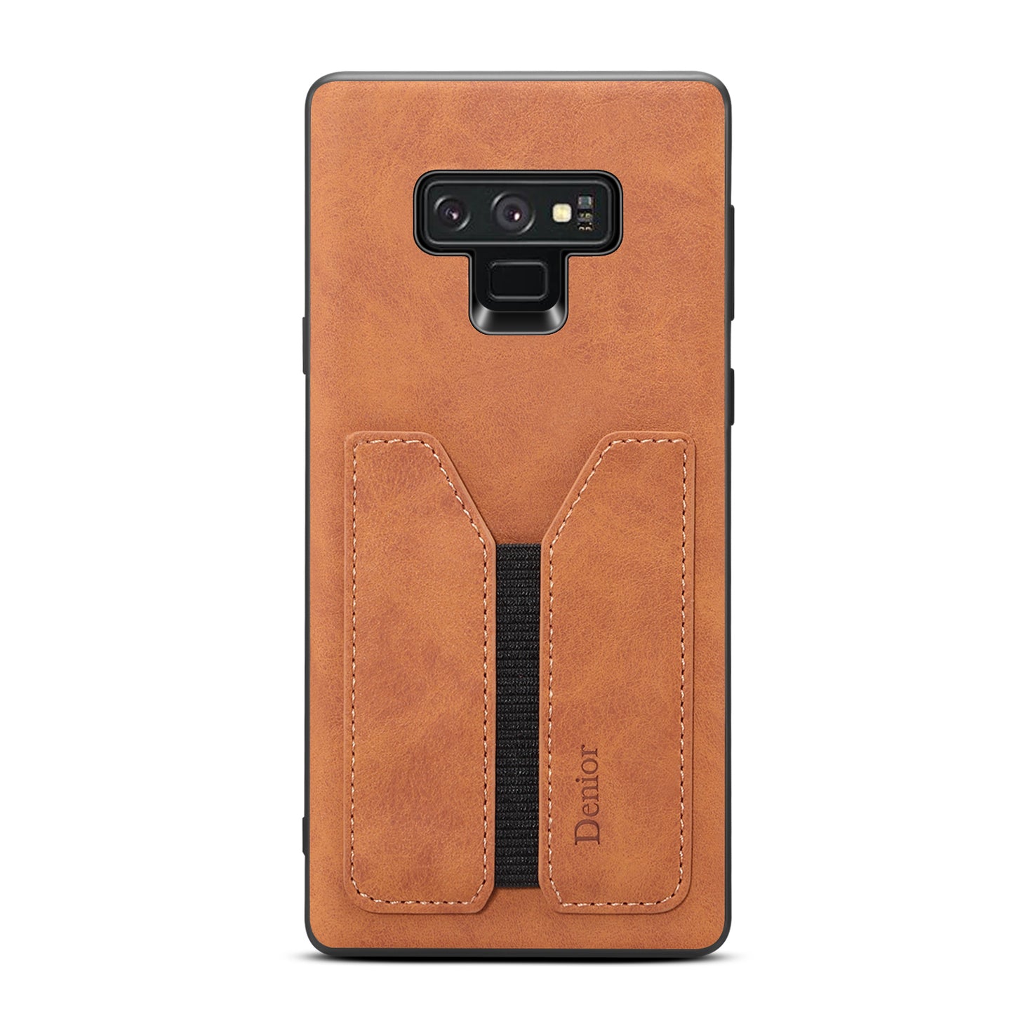 Elastic Card Holder Galaxy Note9 Back Cover Retro Leather Soft Slim