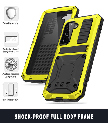 Metal Vajra Galaxy S23+ Case Shockproof Stand Strap Outdoor Sports Full Protection