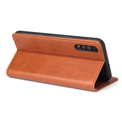 PU Leather Galaxy A50 Flip Case Wallet Stand Texture Deluxe