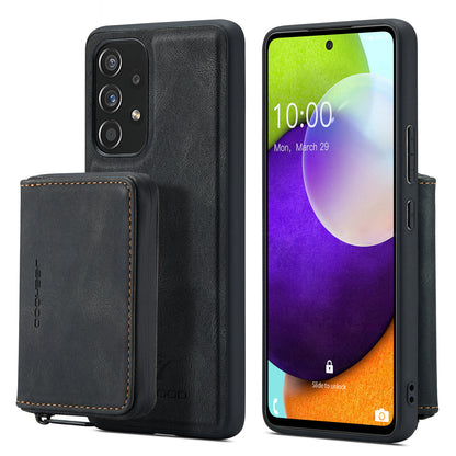 Magnetic Detachable Card Pouch Galaxy A53 Leather Cover RFID Zipper Stand