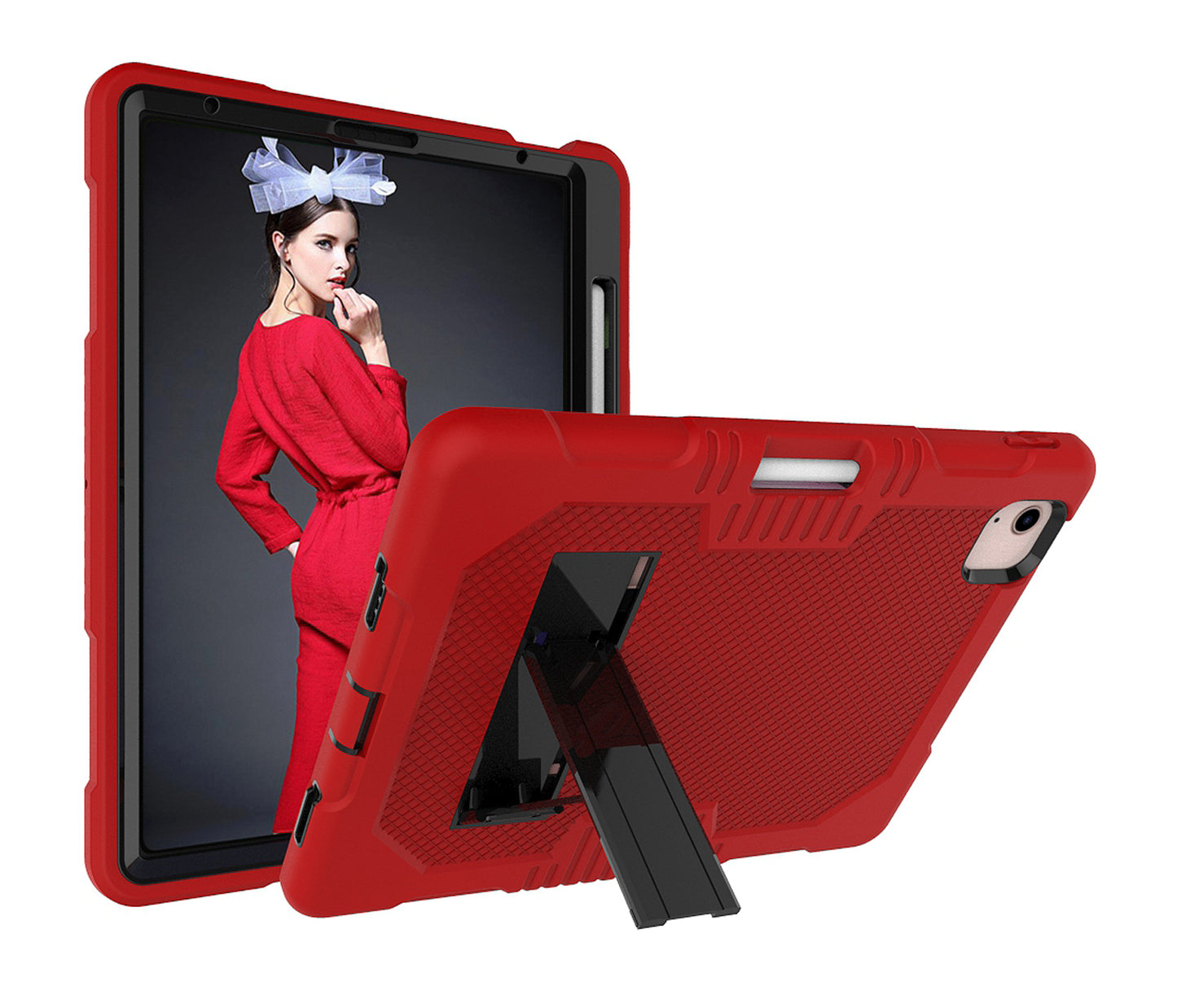 Hit Color iPad Air 4 Shockproof Case Combo Silicone PC Rugged Stand